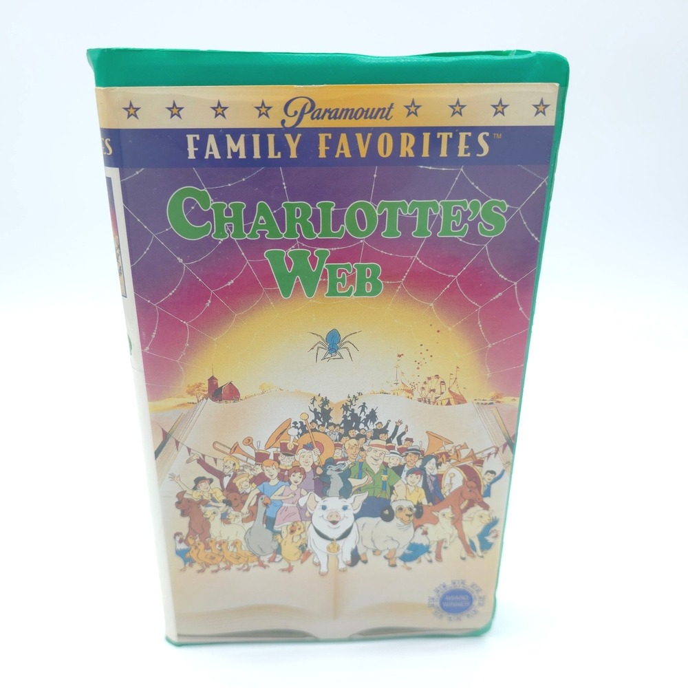 Vintage Paramount 1972 Charlotte's Web Kids Green Clamshell VHS Movie